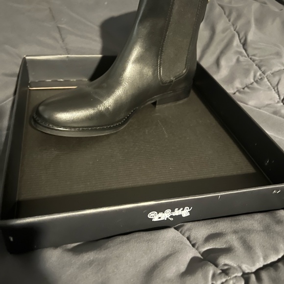 Coach Sleek Black Leather Boots - Picture 1 of 3